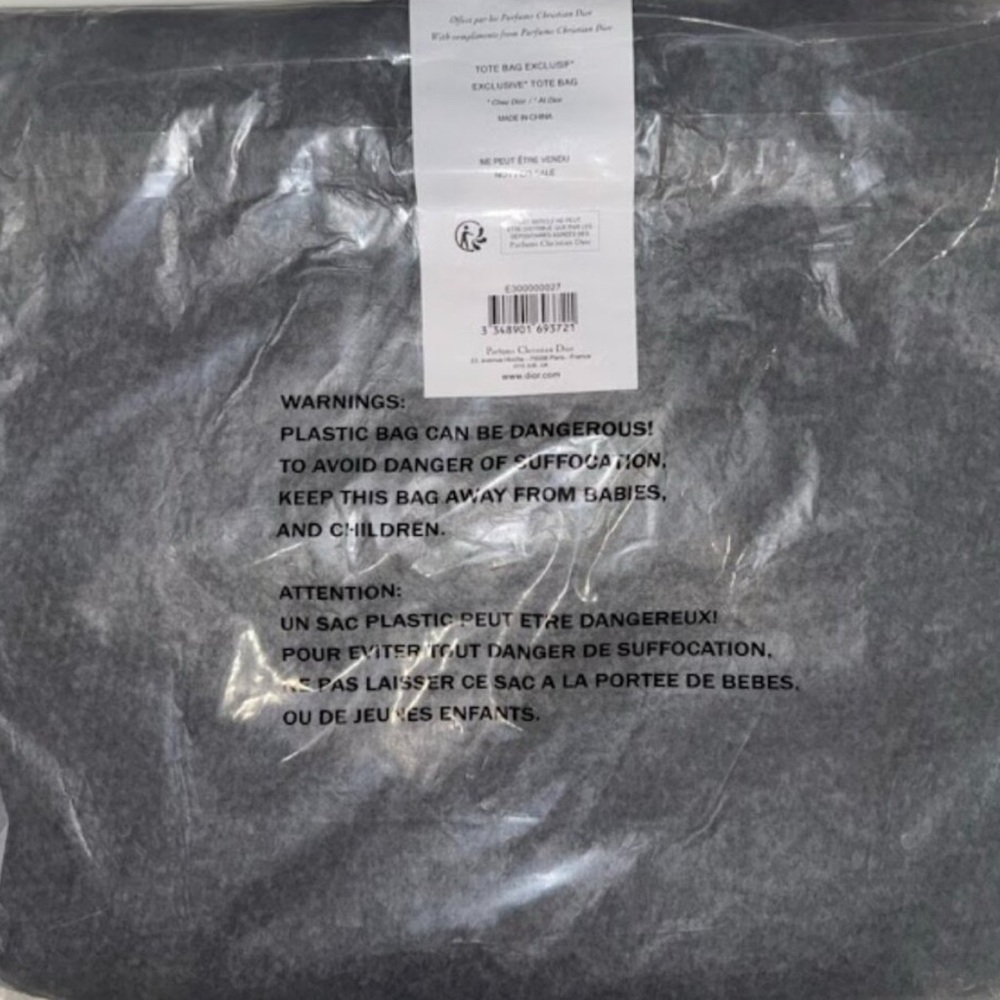 DIOR Black Lace Mesh Cannage Pattern Tote Bag, GWP, New! - Picture 5 of 5